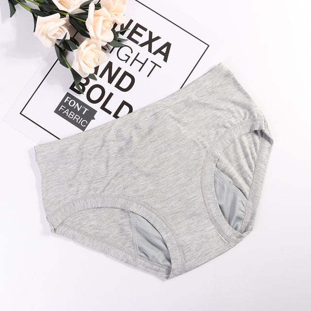 High-waisted cotton and polyester lingerie briefs