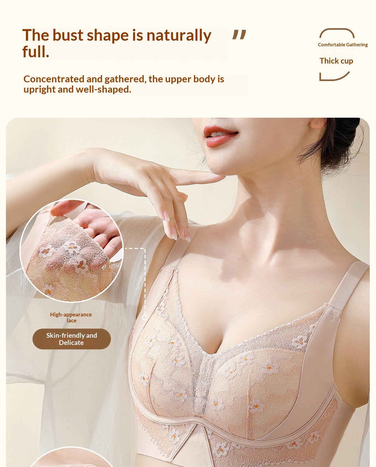 Push-up breathable adjustable shaping lace lingerie briefs - image 1
