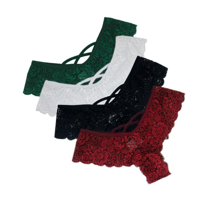 Elegant plus-size lace lingerie briefs - image 3