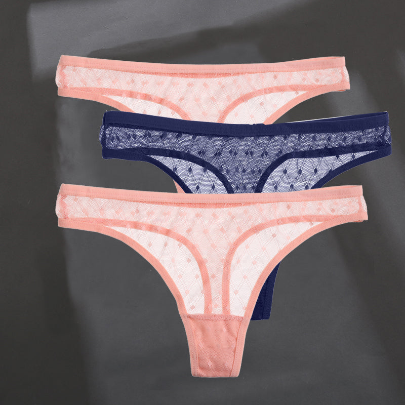 Elegant breathable lace lingerie briefs