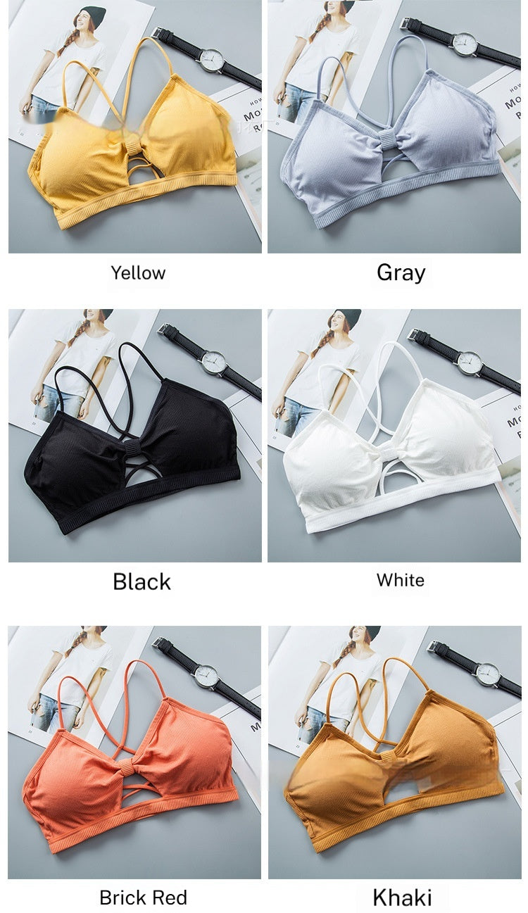 Elegant breathable cutout polyester bras - image 4