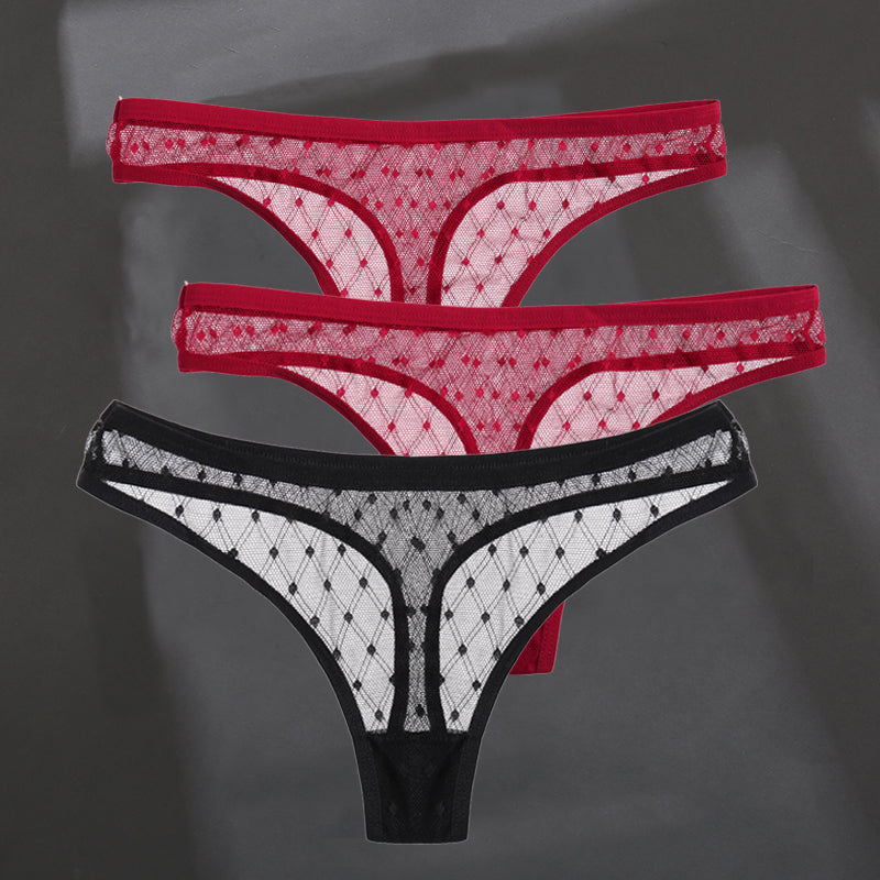 Elegant breathable lace lingerie briefs
