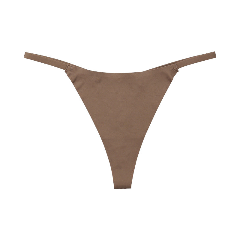 Low-waisted seamless nylon lingerie briefs