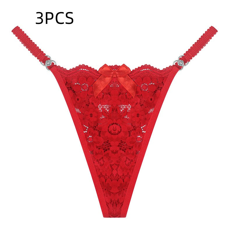 Seamless floral lace and mesh lingerie briefs