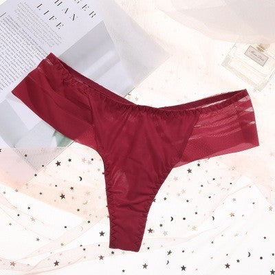 Ruffled lace and cotton lingerie briefs