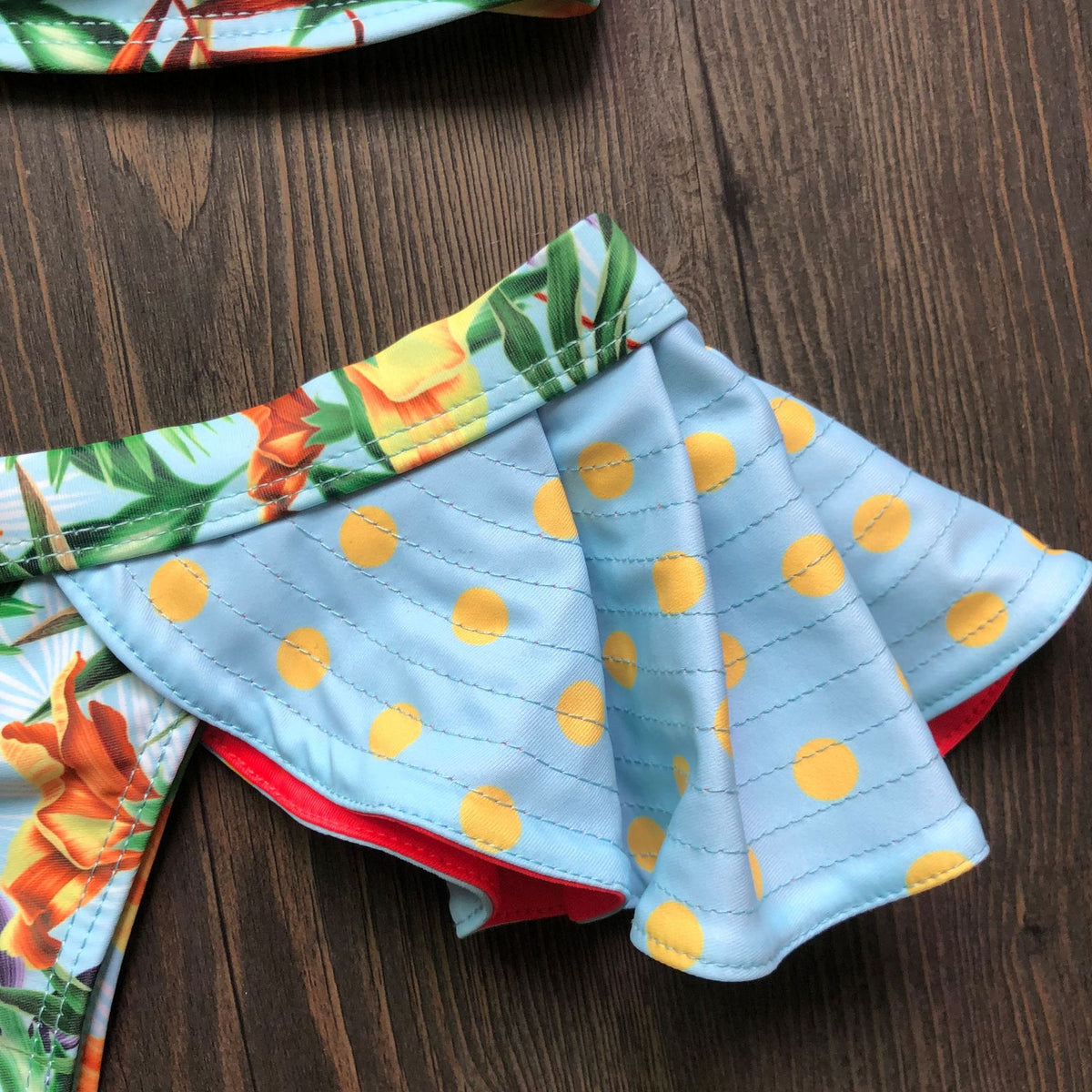 Backless cotton nylon intimate bikini set - product image 2