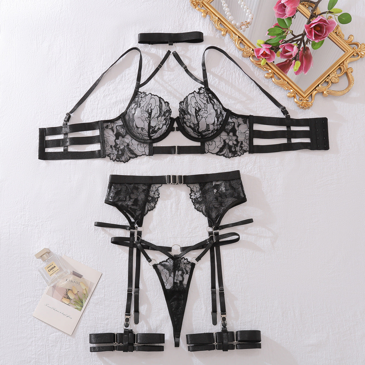 Seamless shaping polyester lingerie sets