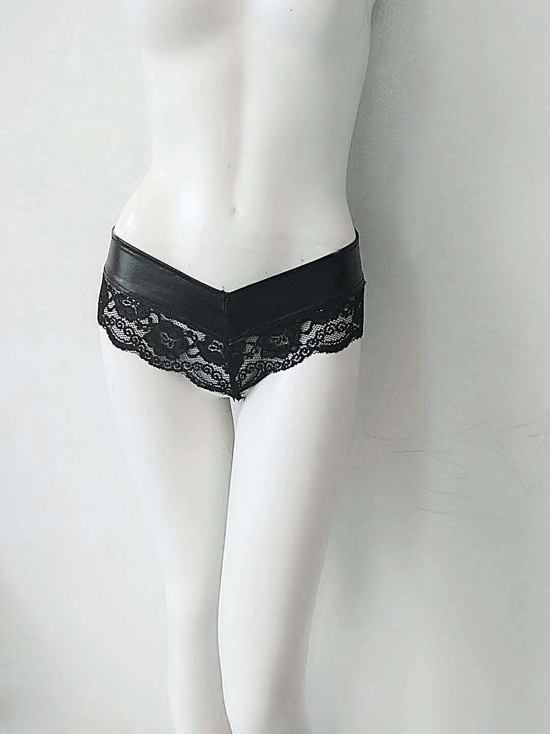 Elegant lace and nylon lingerie briefs - image 2