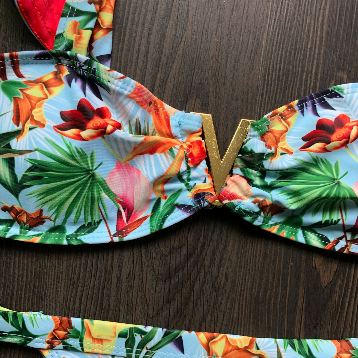Backless cotton nylon intimate bikini set - product image 1