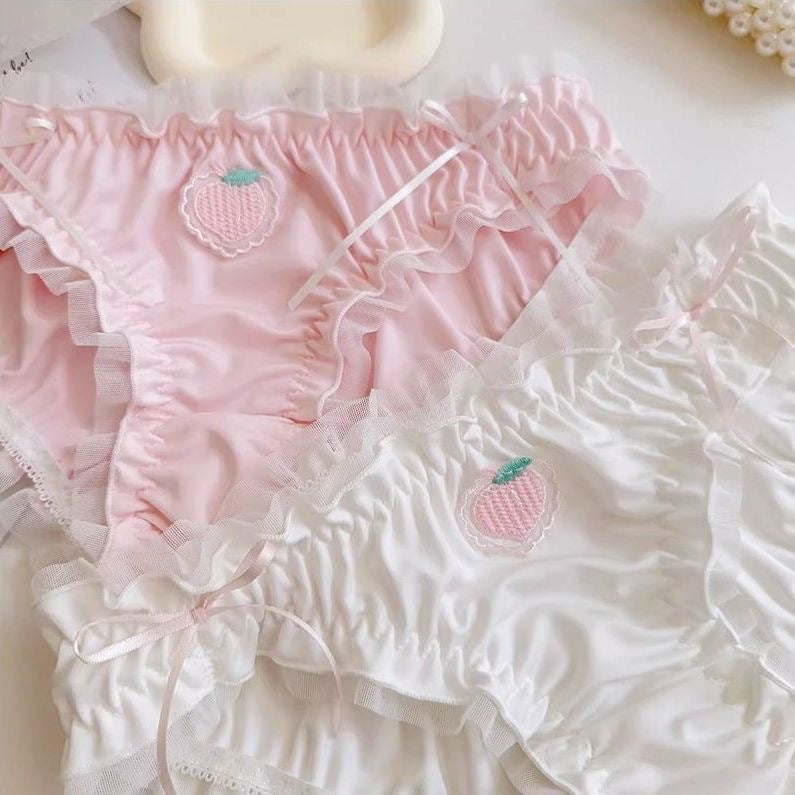 Low-waisted seamless lace lingerie briefs - image 1