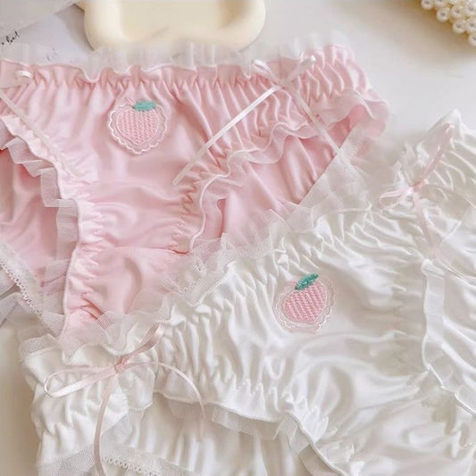 Low-waisted seamless lace lingerie briefs - image 1