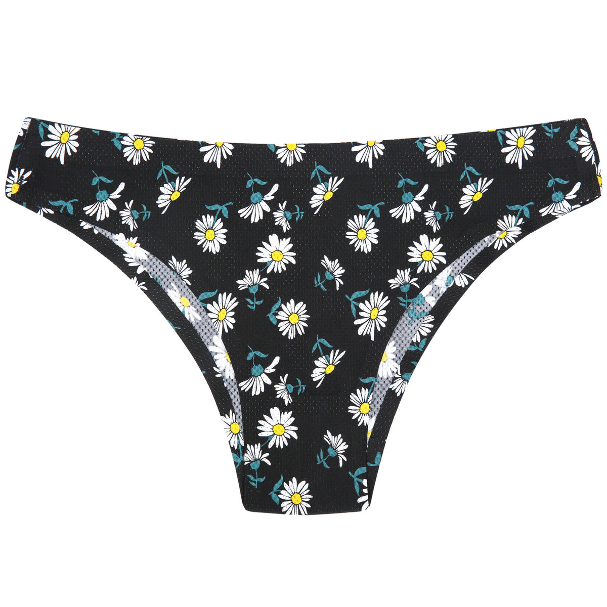 Low-waisted seamless floral cotton lingerie briefs