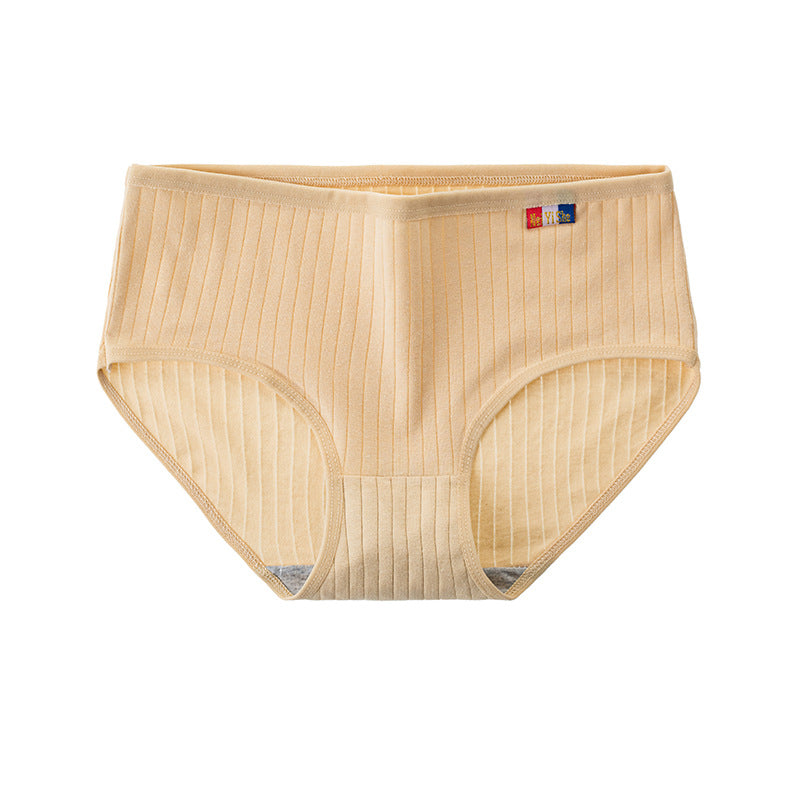Seamless breathable cotton and polyester lingerie briefs