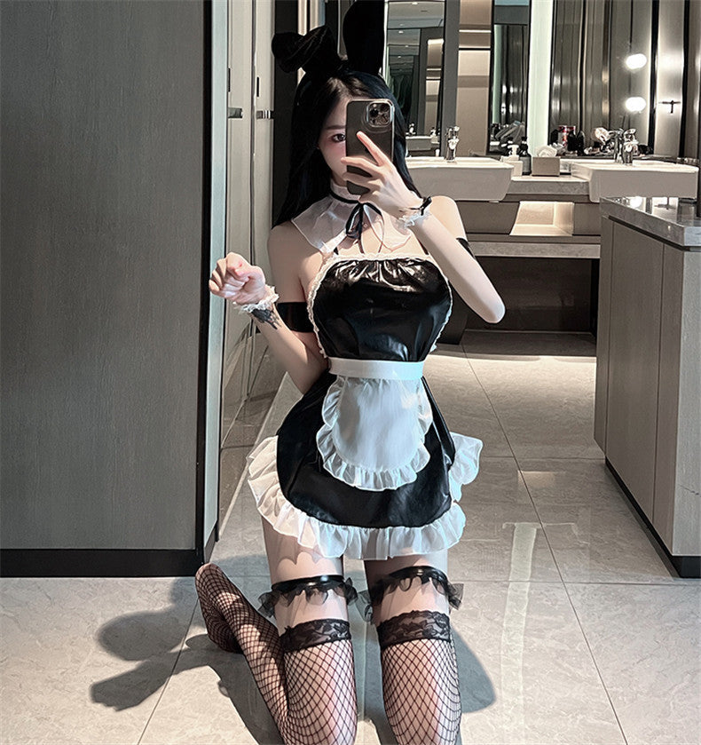 Backless Uniform Polyester Lingerie Skirt Sets product image