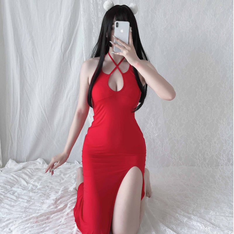 Sheer polyester lingerie skirt sets