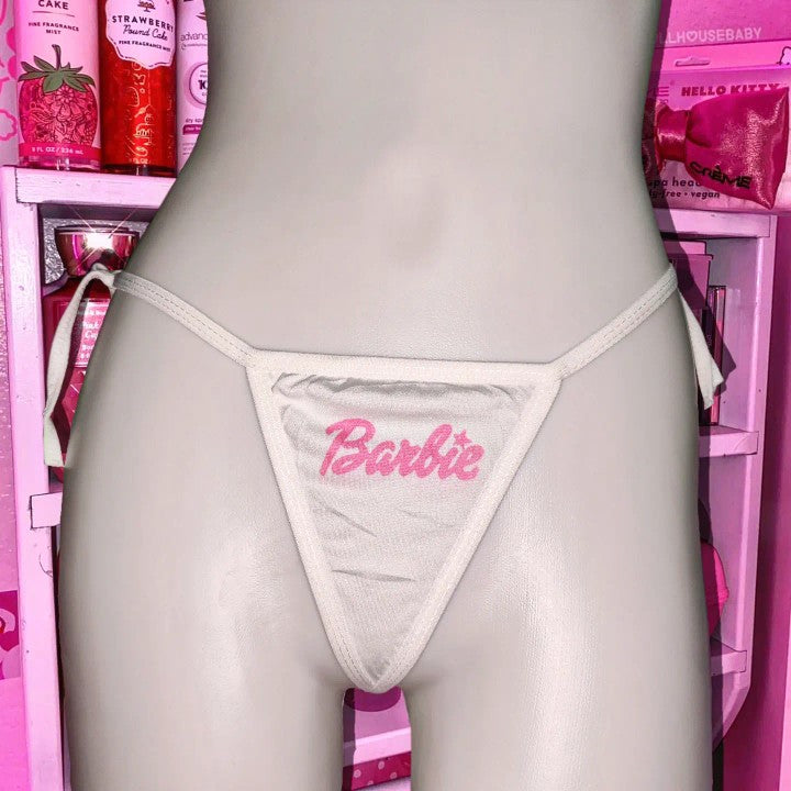 Adjustable lace and cotton lingerie briefs - image 1