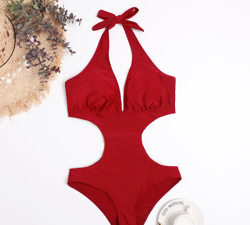 Black backless one-piece nylon lingerie bodysuits